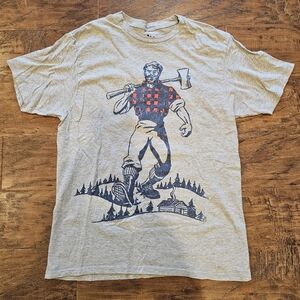 Gray Lumberjack Graphic Tee | Size Large